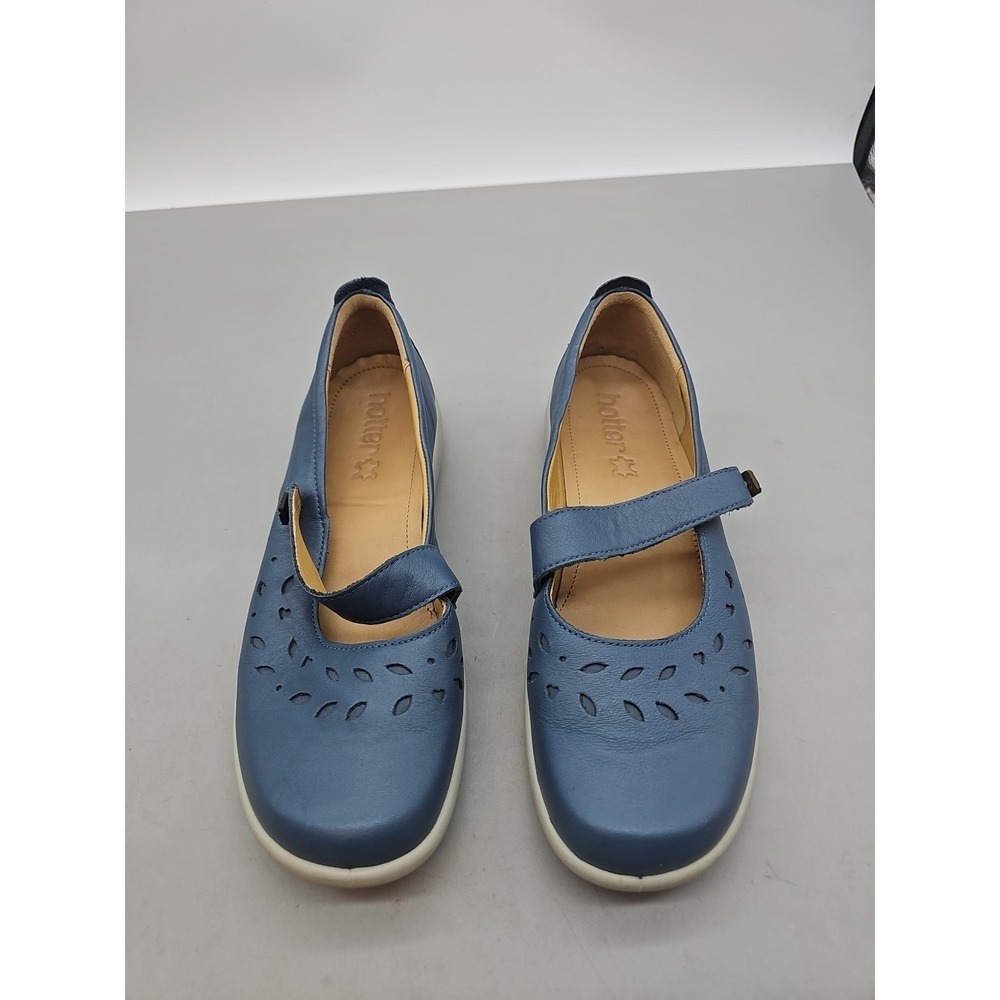 Hotter Womens‎ Peace Blue River Leather Mary Jane Style 9.5